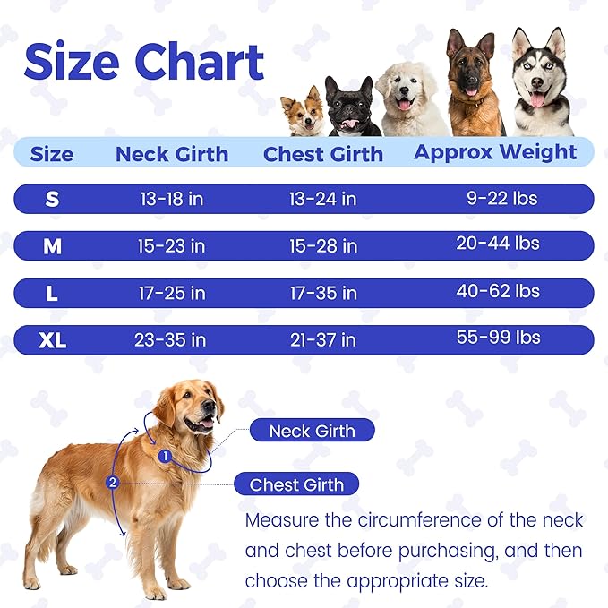 Funfox Dog Harness No Pull, Adjustable Pet Vest Harness Blue L with Handle, 2 Leash Clips for Daily Walking Easy Control, Soft Durable Reflective Comfortable for Large Breed Dogs