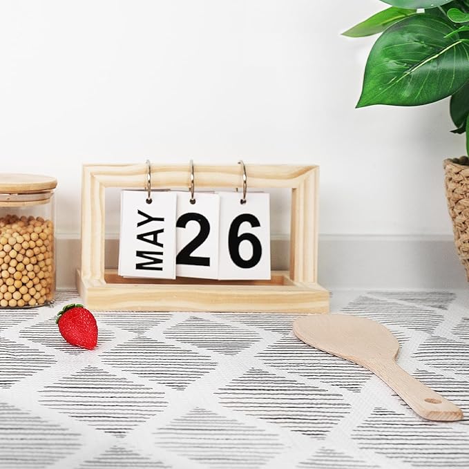 Shelf and Drawer Liner for Kitchen Cabinet,18 in x 30 FT Non-Adhesive Cabinet Liners for Shelves Non-Slip Waterproof Kitchen Drawer Liners Contact Paper Shelf Paper with Knife and Tape Measure