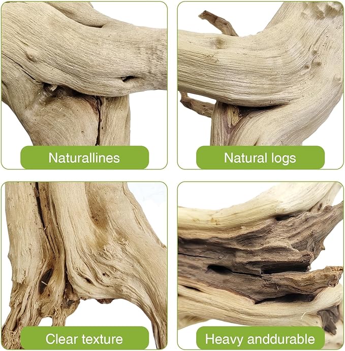 Tfwadmx Aquarium Driftwood, 7-11" Spider Wood Sinkable Driftwood for Fish Tank Decorations Natural Branches for Reptile, Assorted Spider Wood Branch Pack of 3