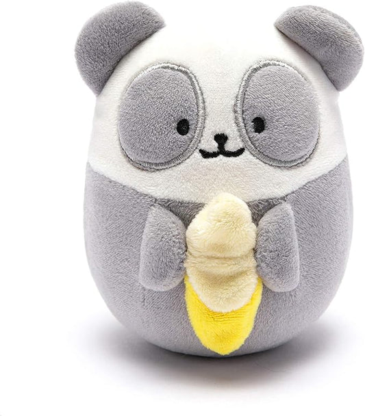 Anirollz Stuffed Animal Plush Toy – 3.5" Small Fabric Squishy Ball Doll | Soft, Warm, Cute, Comfort, Safe | Birthday Pillow with Kawaii Panda Bear with Banana Pandaroll