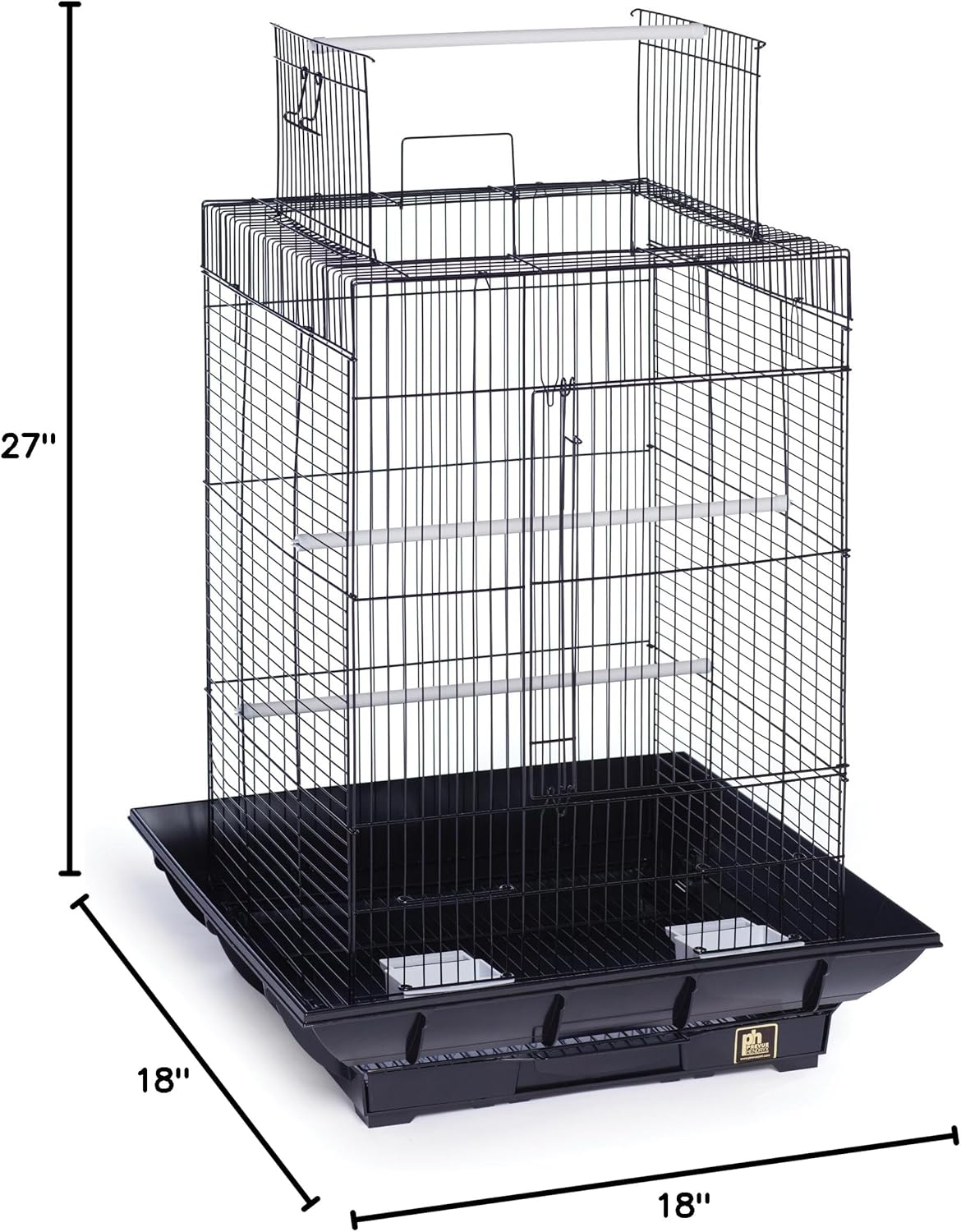 Prevue Hendryx SP851B/B Clean Life Play Top Cage, Black