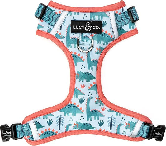 Lucy & Co. The DinoROAR No-Pull Dog Harness - Size X-Small - Vest to Stop Pulling & Walk Easy - Comfortable Leash Training Product w/Adjustable Chest & Neck Straps