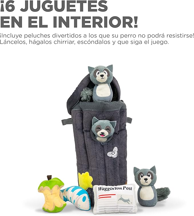 Outward Hound Hide A Raccoon Plush Dog Toy Puzzle