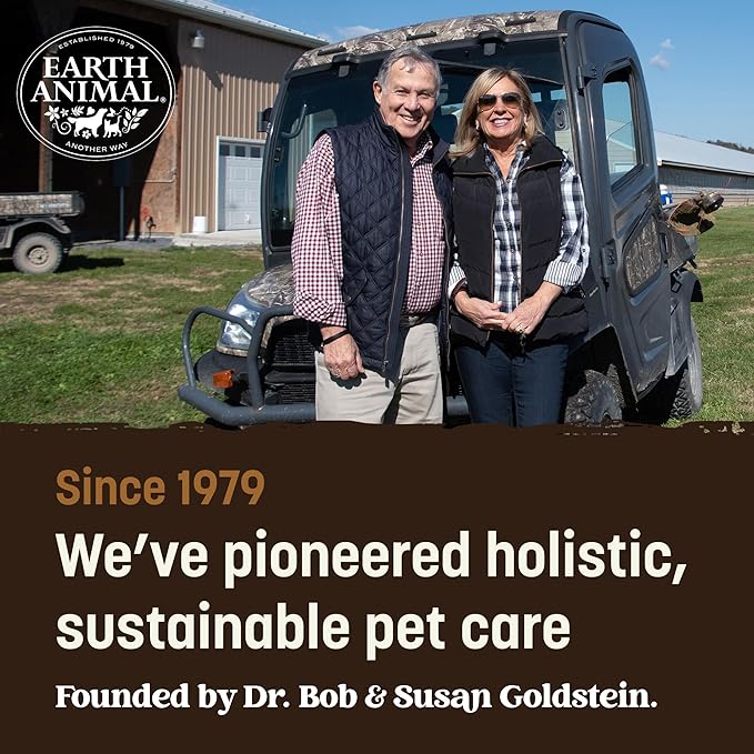 Earth Animal No Hide Medium Venison Flavored Natural Rawhide Free Dog Chews Long Lasting Chew Sticks | Treats for Large Dogs | Great for Aggressive Chewers - 6 Count