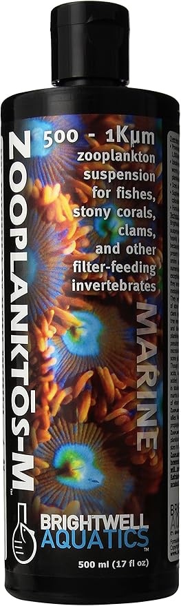 Brightwell Aquatics Zooplanktos-M - Zooplankton Food Supplement for Marine and Reef Aquariums 500-ml