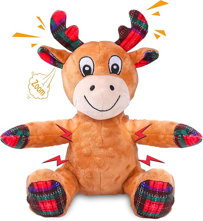 Squeaky Dog Toys, Dog Chew Toys with Crinkle Paper for Puppy, Small, Medium, Large Dogs, Interactive Pet Holiday Toys for Training and Reducing Boredom