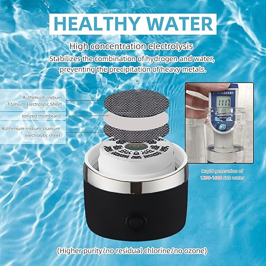 Hydrogen Water Bottle, Hydrogenated Water Generator, Hydrohealth Water Bottle, Ionized Water Maker Bottle