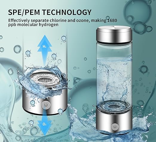Hydrogen Water Bottle, Premium Hydrogen Water Bottle Generator, Suitable for Home, Travel, Sports and Healthy Gifting