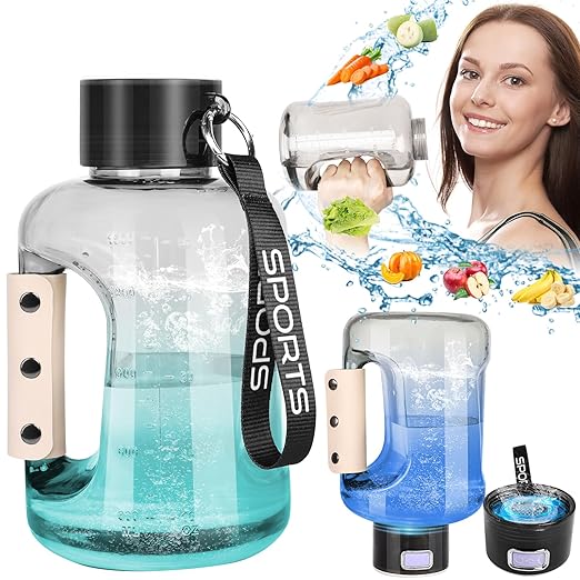 Hydrogen Water Bottle 1.5L Large Capacity, Portable Hydrogen Water Bottle Generator, Rechargeable 6Min Electrolysis Water Ionizer Machine Suitable for Outdoor Sports, Travel, Office, Gift for Love