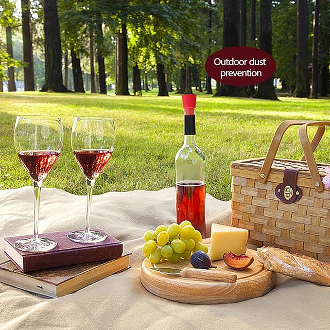 8pcs Double Sealed Silicone Wine Stopper, Reusable Sparkling Wine Bottle Stopper Wine Cork, Wine Stopper for Keep Wine Fresh