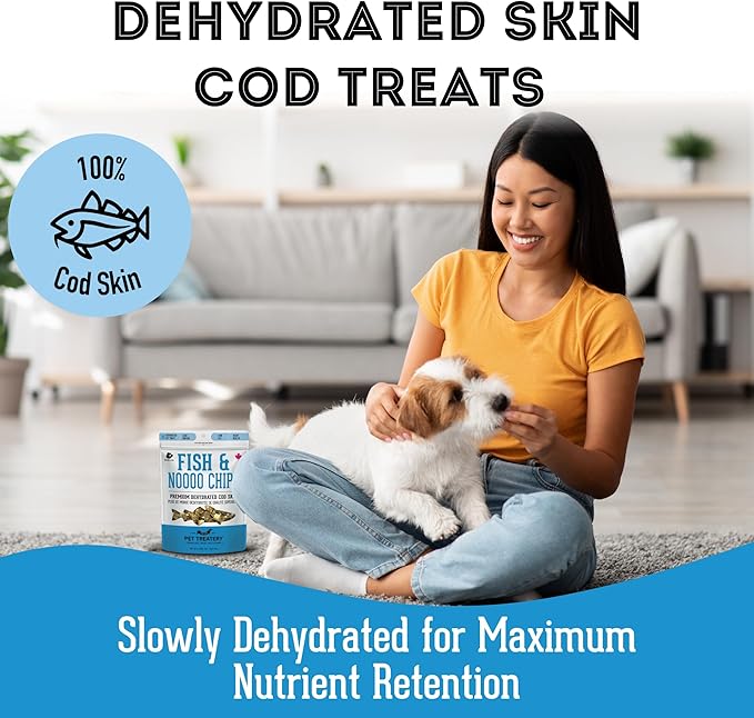 Dehydrated Cod Skin for Dogs & Cats (2.5 oz, Pack of 1) - Dehydrated Single Ingredient Dog Treats - Natural Dog Treats, Grain Free