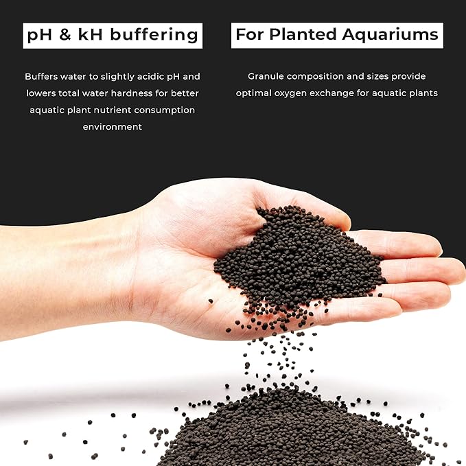 Ultum Nature Systems Controsoil - Freshwater Aqua Soil Substrate for Fish, Shrimp, Live Plant Propagation and Aquascaping - 6.8pH Low Ammonia, Volcanic Ash - Black, Extra Fine (10 Liter | 20LB)