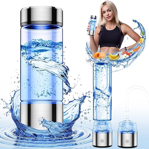 Hydrogen Water Bottle, 2024 New 3 in 1 Hydrogen Water Bottle Generator Improve Water in 3 Minutes, Hydrogen Rapid Electrolysis Water Ionizer Machine with SPE PEM for Travel, Home, Office, Daily Use
