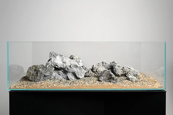 LANDEN Seiryu Stones Natural Rocks (17lbs, 3~11 inches,7-8pcs) for Aquarium, Paludarium, Terrariums, Landscaping Rocks, Aquascaping