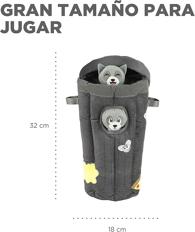 Outward Hound Hide A Raccoon Plush Dog Toy Puzzle