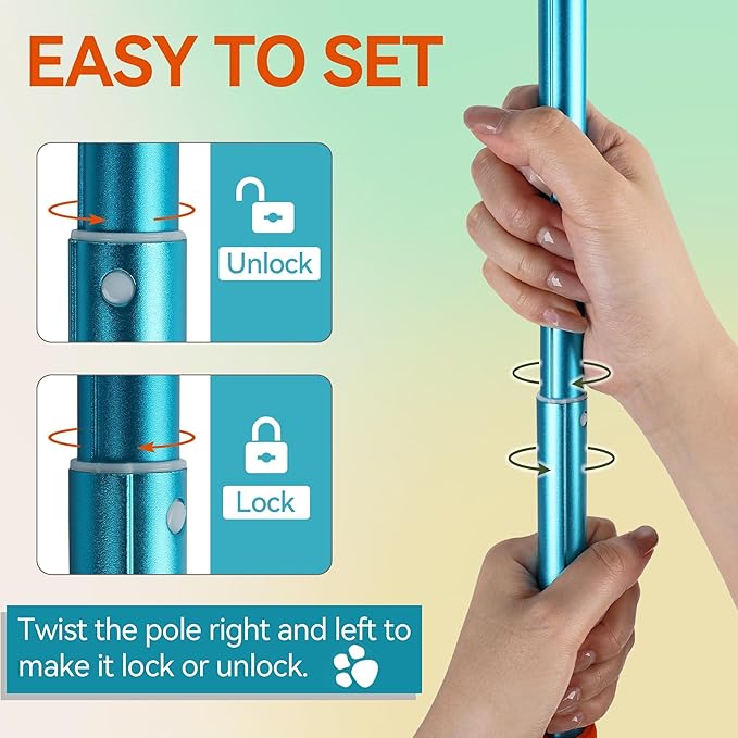 ALL FOR PAWS Dog Flirt Pole, Interactive Flirt Pole for Small Medium Dogs, Flirt Pole with 2 Chew Chase Lures Toys, Dog Toy for Tug of War Exercise & Training Tools