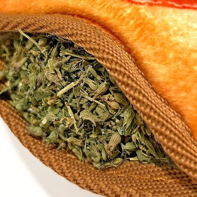 Doggijuana Tuffer Chewer Mini Plush Dog Toy | Funny Dog Toy Plush with Juananip Catnip for Dogs | Calming Aid for Dogs | Interactive Squeaky Chew Toy for Play (Corn Dog)