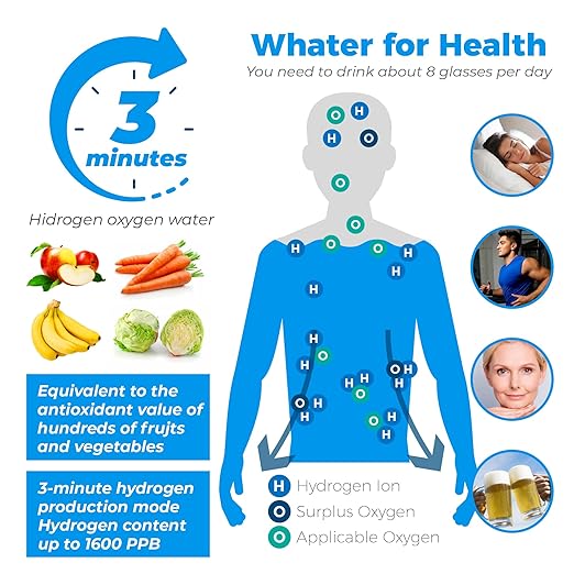 Hydrogen Water Bottle - Hydrogen Generator Water Bottle - Nitrogen Water Bottle - Water Ionizer - Ion Bottles Hydrogen Water Ionizer - Hydrogenated Water Bottle - Oxygen Water Bottle