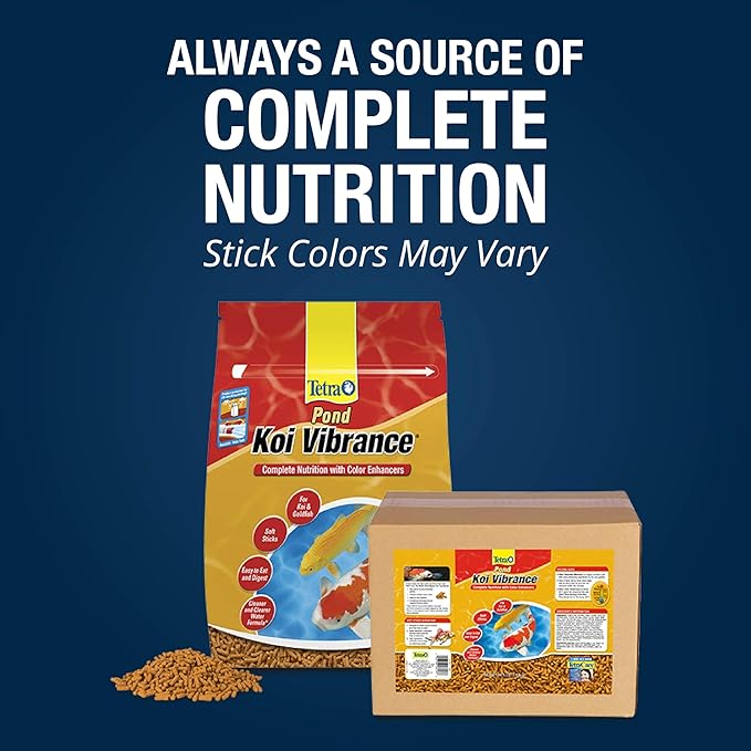 TetraPond Koi Vibrance Soft Sticks, Floating Pond Fish Food for Koi Fish and Ornamental Goldfish, 2.42 Pounds