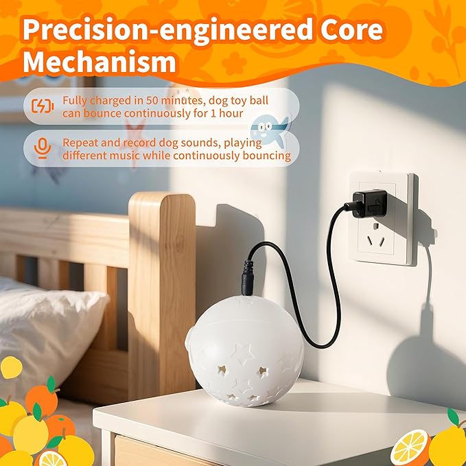 Interactive Dog Toys, Moving Dog Toy Ball, Automatic Bouncing Rolling Dogs Toys to Keep Them Busy for Small Medium Dogs Puppy with Jumping Music Talking Mode(Pig)