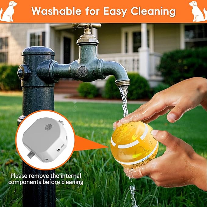 Interactive Dog Toy, Smart Interactive Dog Ball for Medium Large Dogs, Automatic Moving Vibrating Ball for Pets. Bouncing Pet Toys, Safe Material, Rechargeable and Waterproof