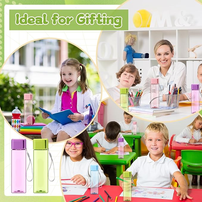 Mifoci 40 Pieces Water Bottle Bulk 17 oz Plastic Water Bottles Sport Drink Bottles with Handle Strap Adults Kids Reusable Large Water Bottles for Party Outdoor Children School Classroom