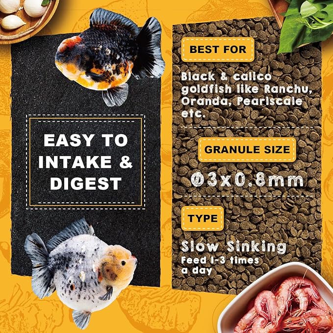 Ultra Fresh Apex Goldfish Growth Crisps, Premium All Natural Ingredients Goldfish Fish Food, Slow Sinking, 1.76 oz