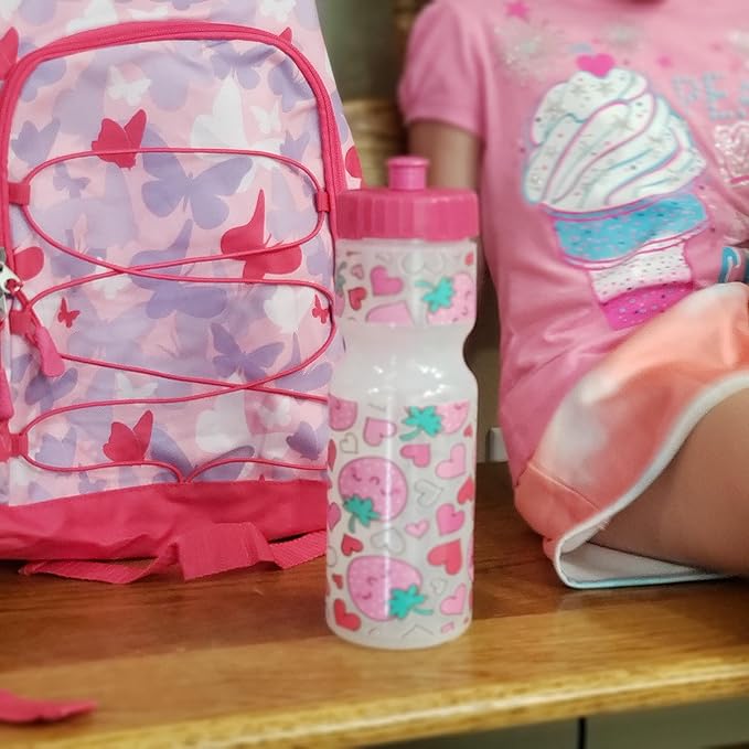 50 Strong Kids Water Bottle | 22 oz. BPA- Free Sports Squeeze Water Bottles with Pull Top Cap |Perfect Water Bottle for School | Reusable & Durable for Boys & Girls | Made in USA