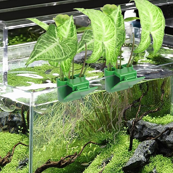 4Pcs 3 Holes Upgraded Aquatic Plant Cup Aquarium Plant Holder for Tank, Hanging Aquarium Plant Holder, Aquarium Aquatic Plant Cultivation, Aquarium Plant Decoration.