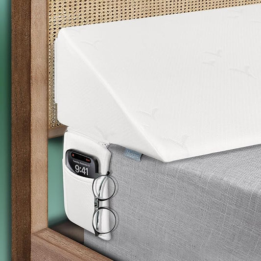 Wedge Pillow Headboard, Ultimate Comfort Bed Wedge Pillow for Headboard, Relaxation Bed Gap Filler for Twin(39"x10"x6"), Foam Pillow Wedge for Headboard Gap, Overall Bed Gap Filler.