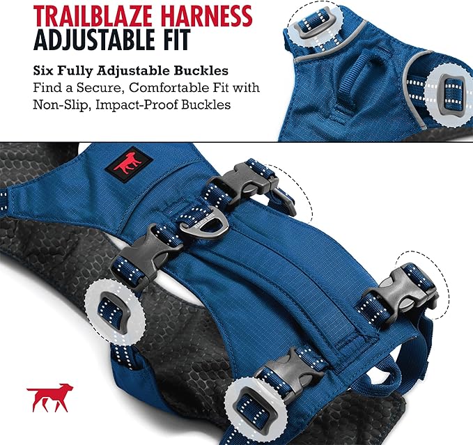 Tuff Pupper Escape Proof Dog Harness for Medium Dogs | No Pull Lightweight Adjustable Harness | No Escape Multifunctional Outdoor Pet Gear | Strong Durable Breathable | Secure Comfortable Fit