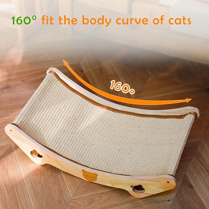 Sisal Cat Scratcher Bed for Indoor Small Medium Large Cat Hammock Lounge Scratching Post Board Wooden Perch Furniture