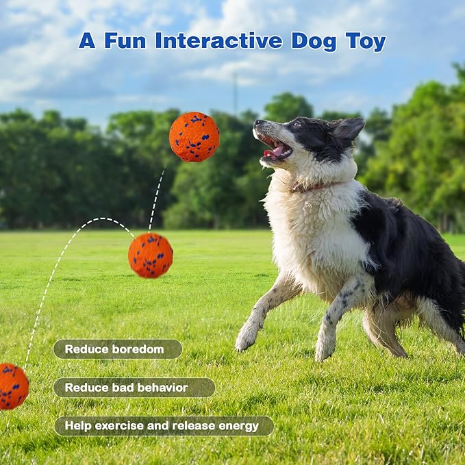 Interactive Dog Ball, Smart Interactive Dog Toys for Medium and Large Dogs, Automatic Moving Pet Ball with E-TPU Material, Rechargeable Bouncing Rotating Vibrating Dog Toy to Keep Them Busy