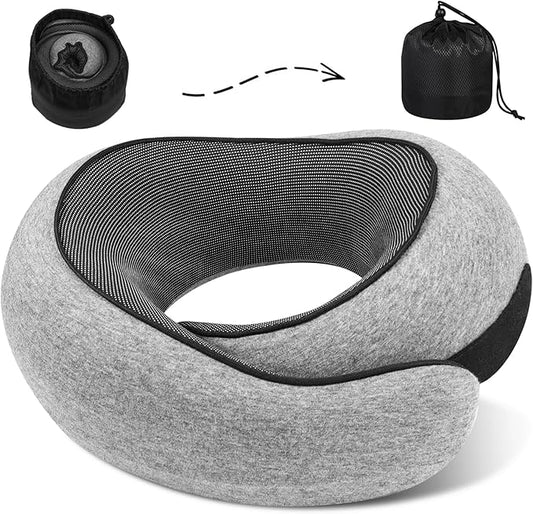 Travel Pillow Neck Pillow 2024, Memory Foam Neck Pillow Airplane, 360° Travel Neck Pillow Soft Neck Pillow for Traveling, Portable Travel Pillows for Airplanes Offices and Cars