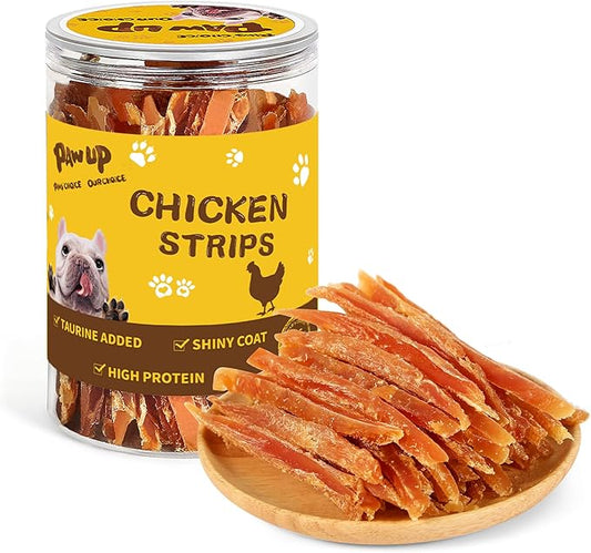 Chicken Jerky Strips Dog Treats, Training Treats for Dogs w/Taurine, Low Fat, Natural Chicken Jerky Cuts, 12.5 oz