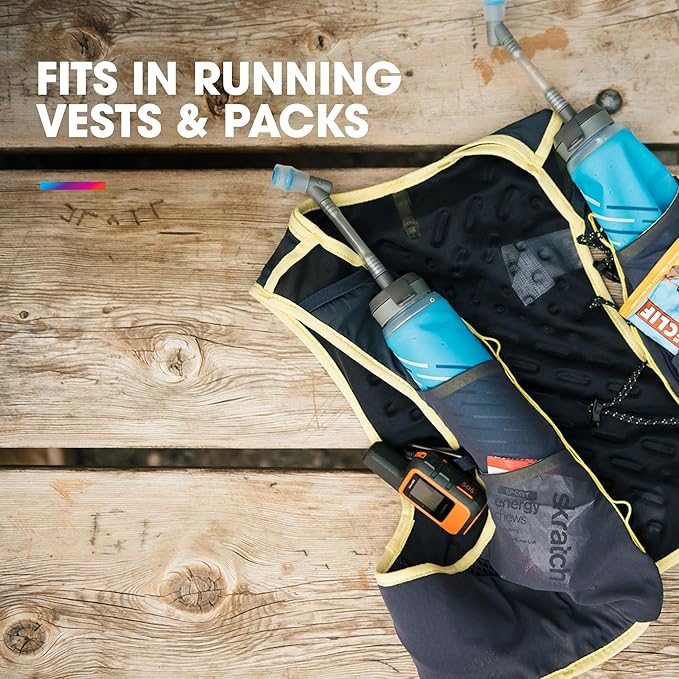 HydraPak UltraFlask (500ml/600ml) - Collapsible Soft Flask Water Bottle for Hydration Vests and Running Packs with Easy Open Cap