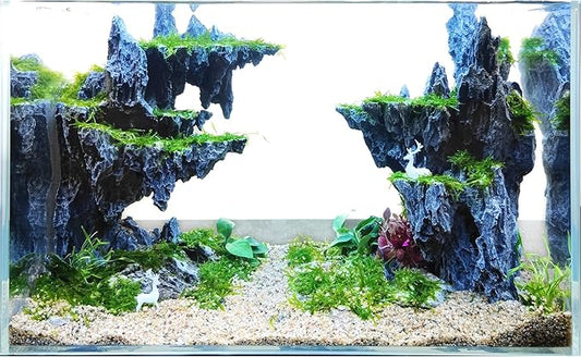 Fish Tank Decor Rocks.Aquarium Decoration Model.Easy and Quick Solution for Aquascaping.(Sky City)
