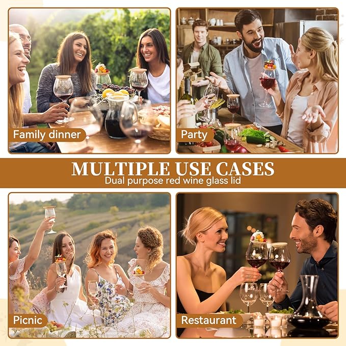 4 Pcs Wine Glass Charcuterie Topper, Wine Glass Topper Coasters Plate, Wine Glass Charcuterie Board Topper for Family Gatherings, Restaurants, Bars