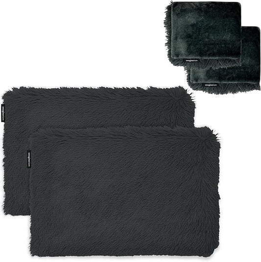 Imaginarium Memory Foam Pillows 2 Pack with Four Huggy Comfort Covers Black, Standard