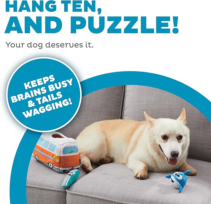 Outward Hound Hide A Surf Van Plush Dog Toy Puzzle