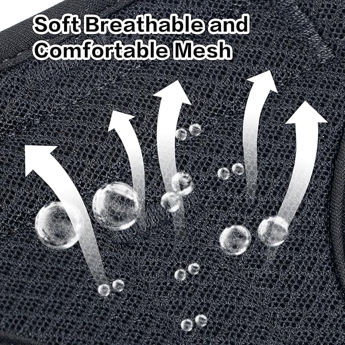 Wisedog Mesh Breathable Dog Harness: No Pull Harness with 3 Fast-Release Buckles Adjustable for Walking & Training for Small Medium Large Dogs (Black, S: Neck=14"-19"/Chest=13"-24")