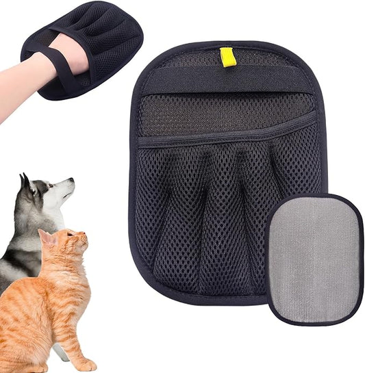 Pet Hair Remover Electrostatic Gloves,Pet Hair Removal for Cats & Dogs, Cat Grooming Gloves，Pet Hair Fur Removal Mitt, Cleanup for Furniture, Clothing, and Upholstery,Reusable, Quick & Easy Cleaning