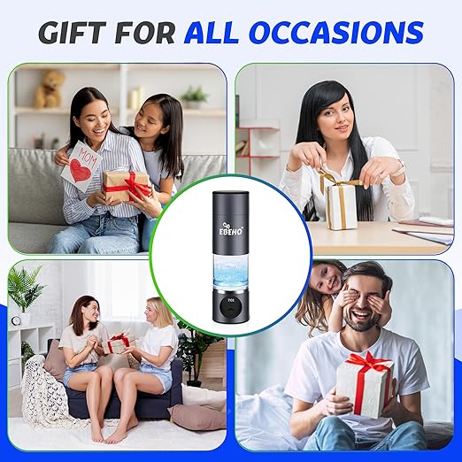 Hydrogen Water Bottle Generator: 5000+PPB Hydrogen Water, SPE PEM Technology, Portable Water Ionizer, Food-Grade & Shock-Proof Cup, Long-Lasting Battery, Leakproof - Easy to Use & Carry