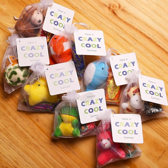 56 Pack Mini Plush Animals Toys Bulk, Small Stuffed Ocean Animal Toy Set, Keychain Decoration for Claw Machine, Birthday Party Favor, Goodie Bag Fillers, Valentines Classroom Prize Box, School Reward