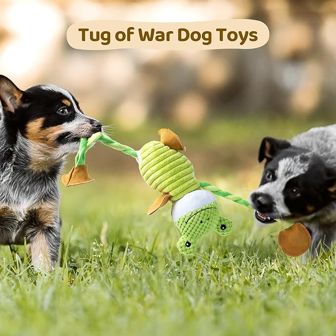 Dog Toys for Large Dogs: Tug of War Dog Toys with 5 Squeakers - Tough Plush Dog Chew Toys for Small,Medium,Large Breed