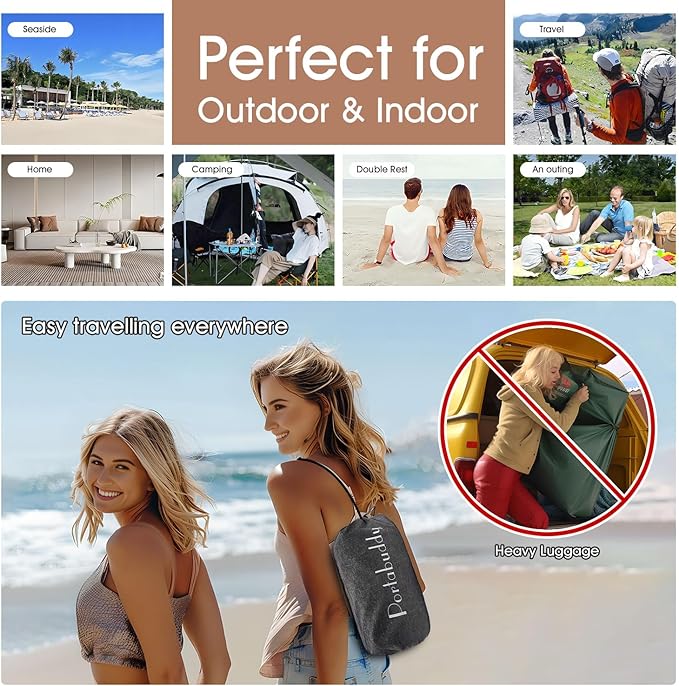 Inflatable Wedge Pillow Set for Indoor&Outdoor Lounge Chair 0-90° Infinite-Angle Adjustable Lying Game Pillow, Wedge Pillow for Back Pain Relief Portable Lawn Chair Outdoor Chair