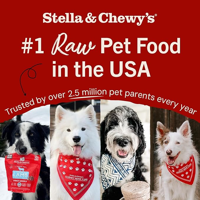 Stella & Chewy's Freeze-Dried Raw Dinner Patties - Venison Blend Recipe - High Protein Grain-Free Puppy & Dog Food - Perfect For Picky Eaters - 14 Oz