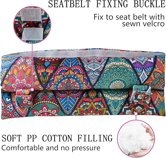 Mastectomy Pillow, Hysterectomy Pillow, Post Heart Surgery Seatbelt Pillow, C Section Recovery Pillow, Port Pillow for Chemo Patients, Pacemaker Seatbelt Protection, Breast Cancer Gifts for Women