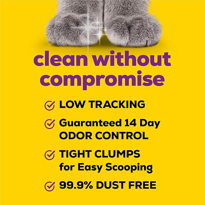 Purina Tidy Cats Tidy Feet Clumping Low Tracking Cat Litter With Odor Control – Clean Linen Scent - 22 lb. Box