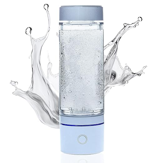 Hydrogen Water Bottle 2024 – SPE/PEM Technology Generating Up to 3000ppb Hydrogen-Rich Ionized Water for Antioxidant and Health Benefits – Environmentally Friendly PC and Glass - White